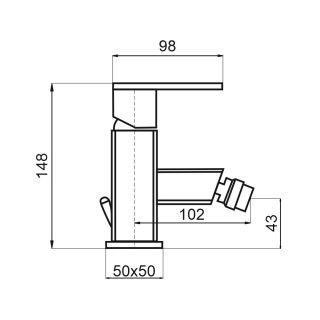 Смеситель для биде Rav Slezak Loira LR544.5 хром